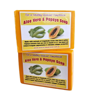 Aloe Vera Papaya Body & Scalp Soap Bar 2 pack (2x90g)