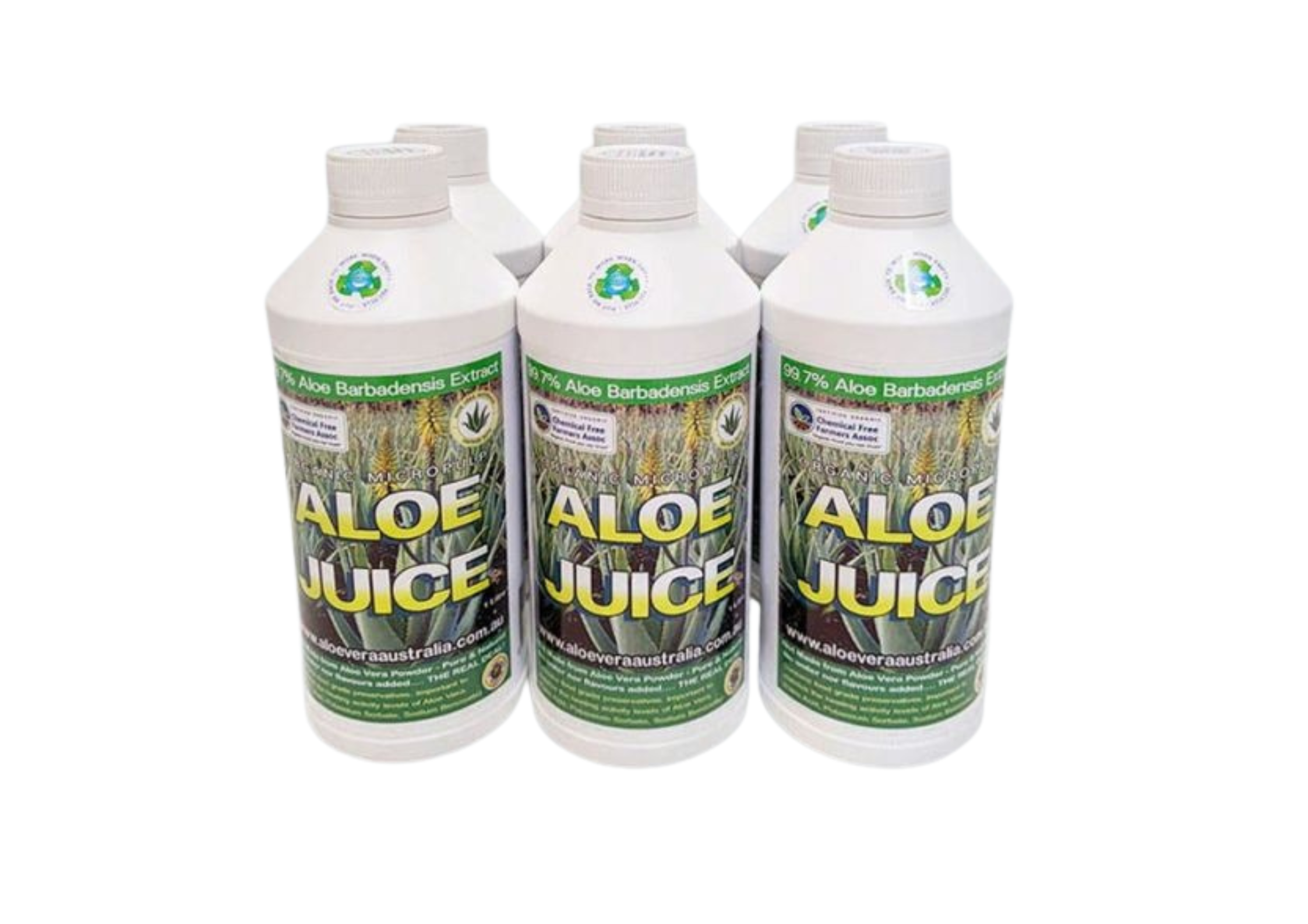 3 Pack 1 Litre ORGANIC ALOE JUICE (MICRO PULP GEL)
