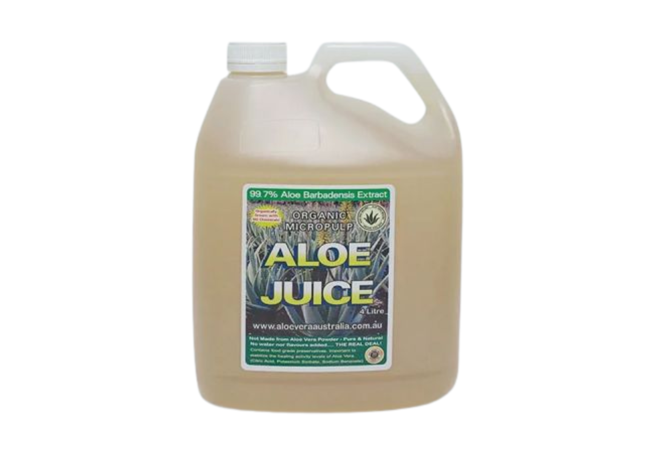 4.4 Litre ORGANIC ALOE JUICE (MICRO PULP GEL)