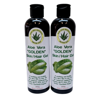 Aloe Vera "GOLDEN" Skin / Hair Gel 250g x2